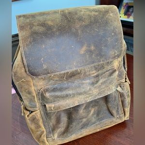 Leather backpack